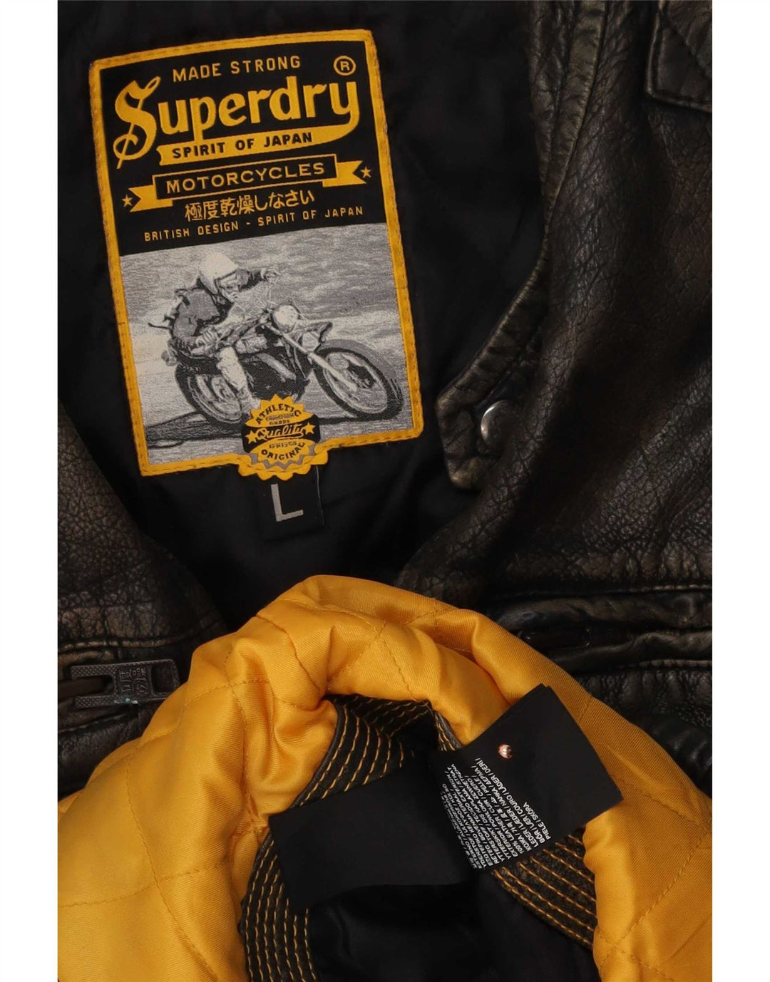 Superdry muška motociklistička kožna jakna UK 40 velika smeđa