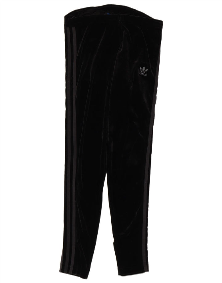 Adidas ženske tajice od velura UK 12 Srednje crni poliester