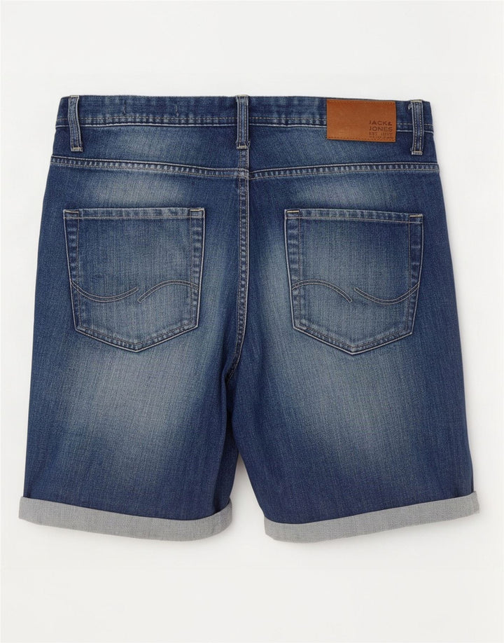 Jack & Jones muške traper kratke hlače W36 veliki plavi pamuk