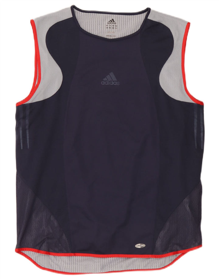 Adidasov muški Climacool prsluk Veliki tamnoplavi poliester u boji