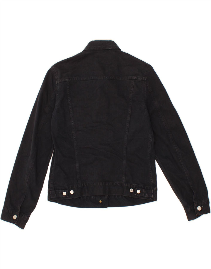 BENETTON Womens Denim Jacket UK 10 Small Navy Blue Cotton Vintage Benetton and Second-Hand Benetton from Messina Hembry 