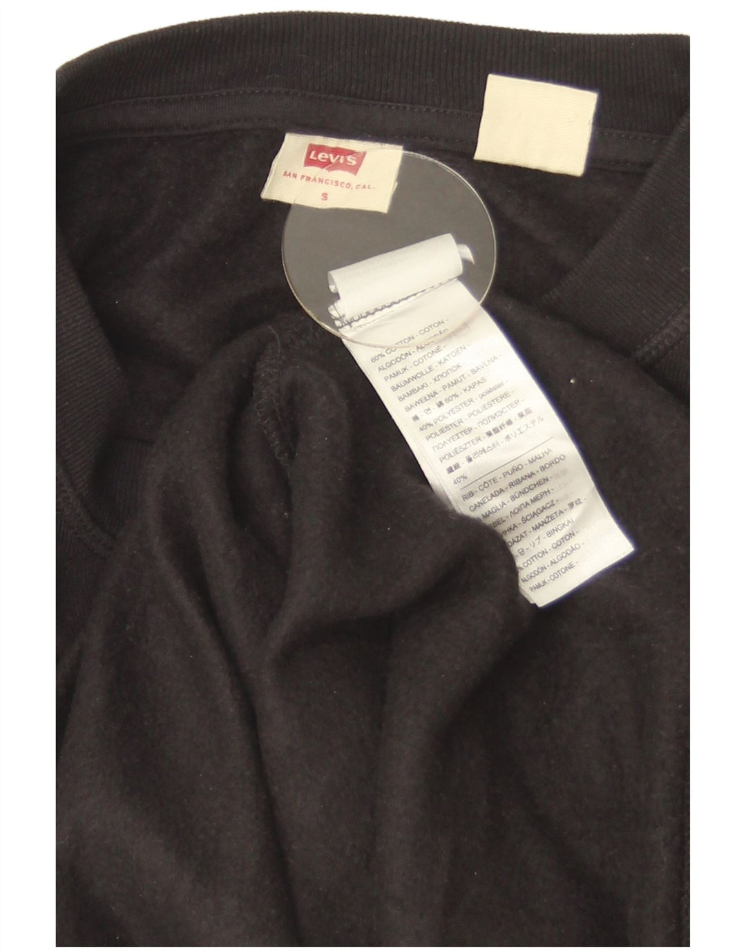 Levi's veliki ženski džemper UK 10 Mali crni pamuk