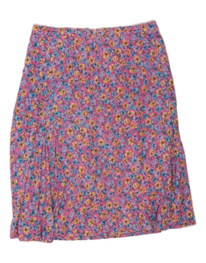 VINTAGE Womens A-Line Skirt W34 Large  Multicoloured Floral Vintage Vintage and Second-Hand Vintage from Messina Hembry 
