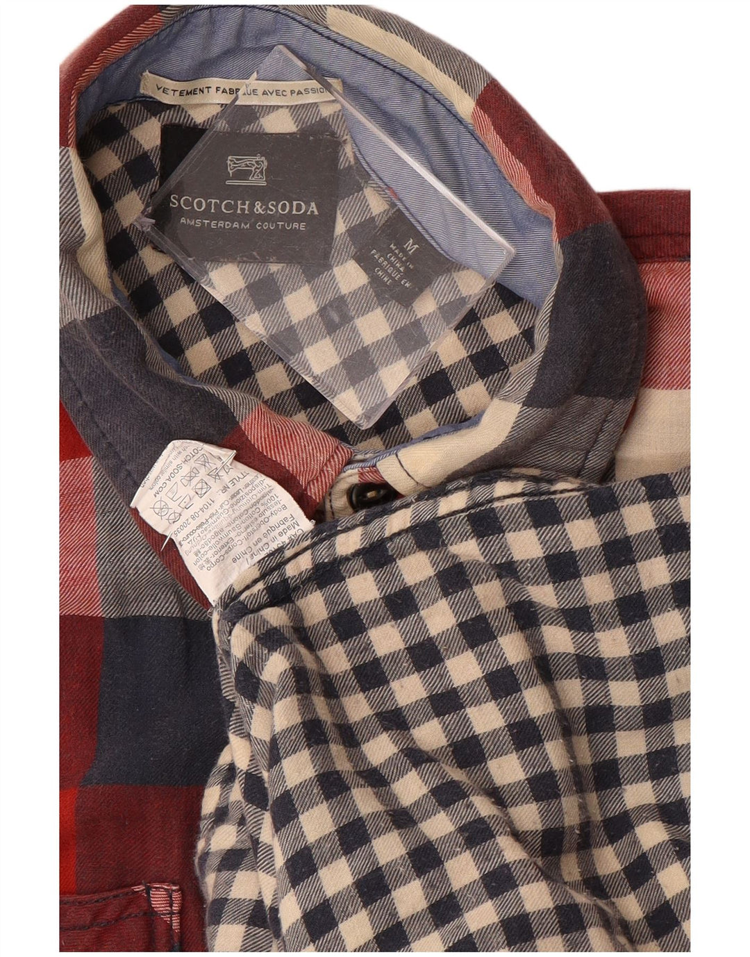 SCOTCH & SODA Muška flanelska košulja srednje crvene karirane boje