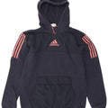 Adidas muška majica s kapuljačom Srednje tamnoplavi pamuk