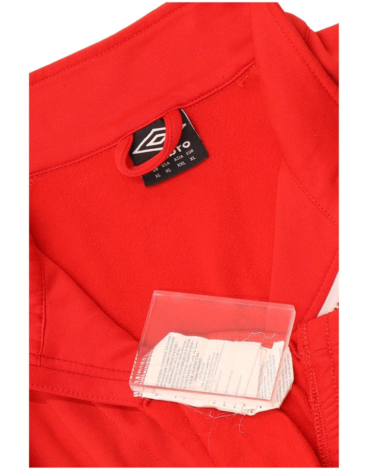 Umbro muška majica s izrezom s patentnim zatvaračem XL, crveni poliester