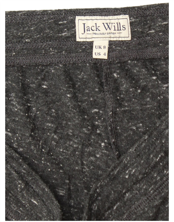 Jack Wills Ženske sportske kratke hlače UK 8 Mali crni pjegavi poliester