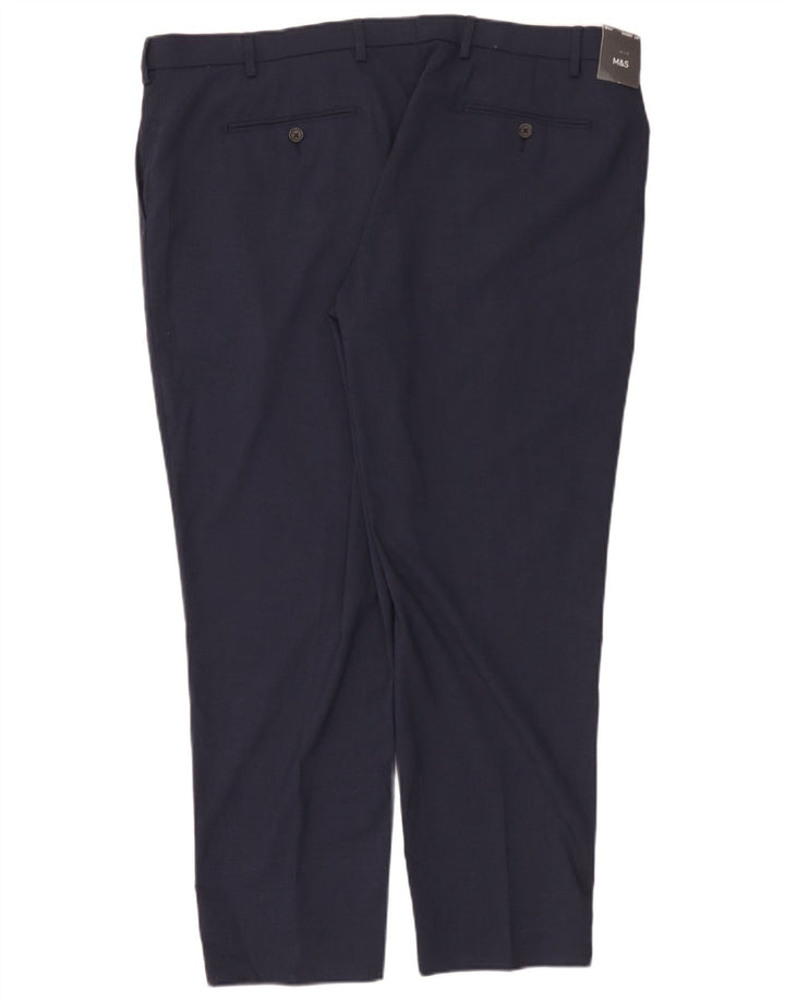 Marks & Spencer muške chino hlače W42 L29 tamnoplavi poliester