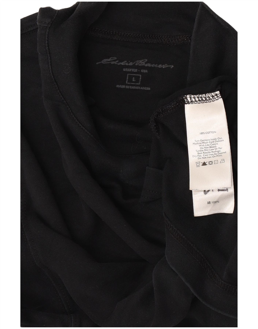 Eddie Bauer muška majica dugih rukava, veliki crni pamuk