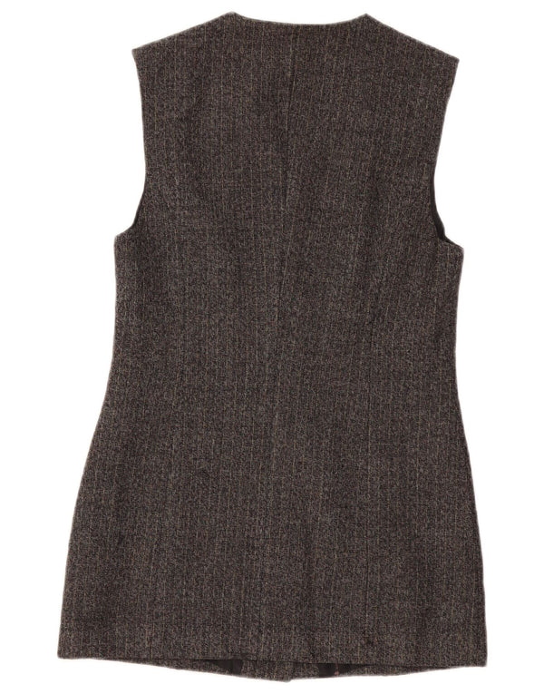 BENETTON Ženska dugačka jakna jakna UK 10 male sive pruge