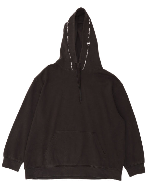 Calvin Klein Jeans muška majica s kapuljačom s grafičkim motivima 5XL crni pamuk