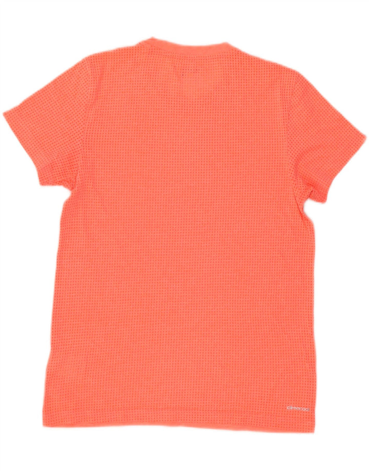 ADIDAS Mens Climacool T-Shirt Top Medium Orange Cotton Vintage Adidas and Second-Hand Adidas from Messina Hembry 
