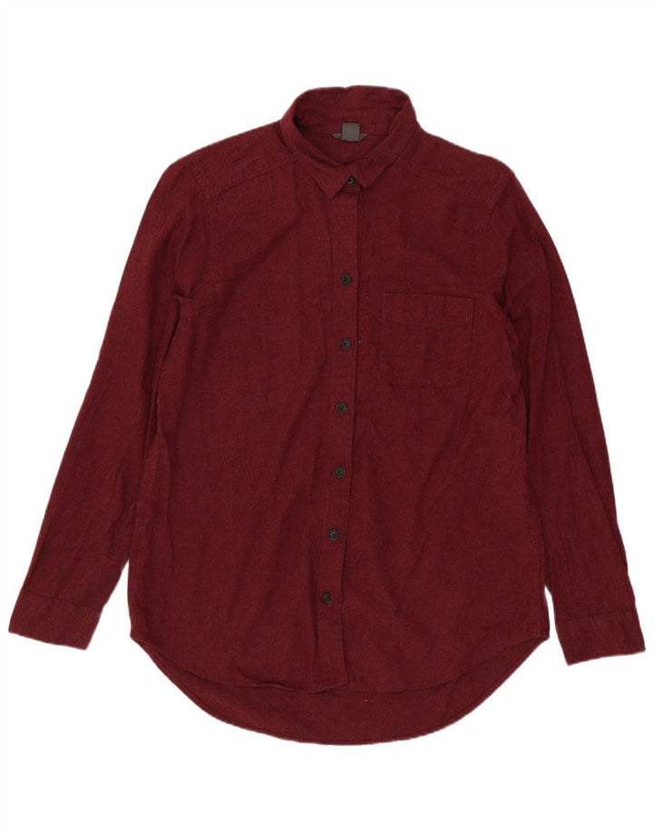 EDDIE BAUER Ženska prevelika košulja UK 10 Mala kestenjasta pamuk