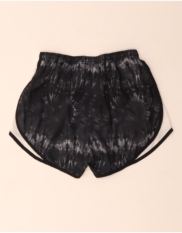 Nike Ženske Dri Fit Sportske Kratke Hlače UK 8 Male Black Tie Dye Poliester