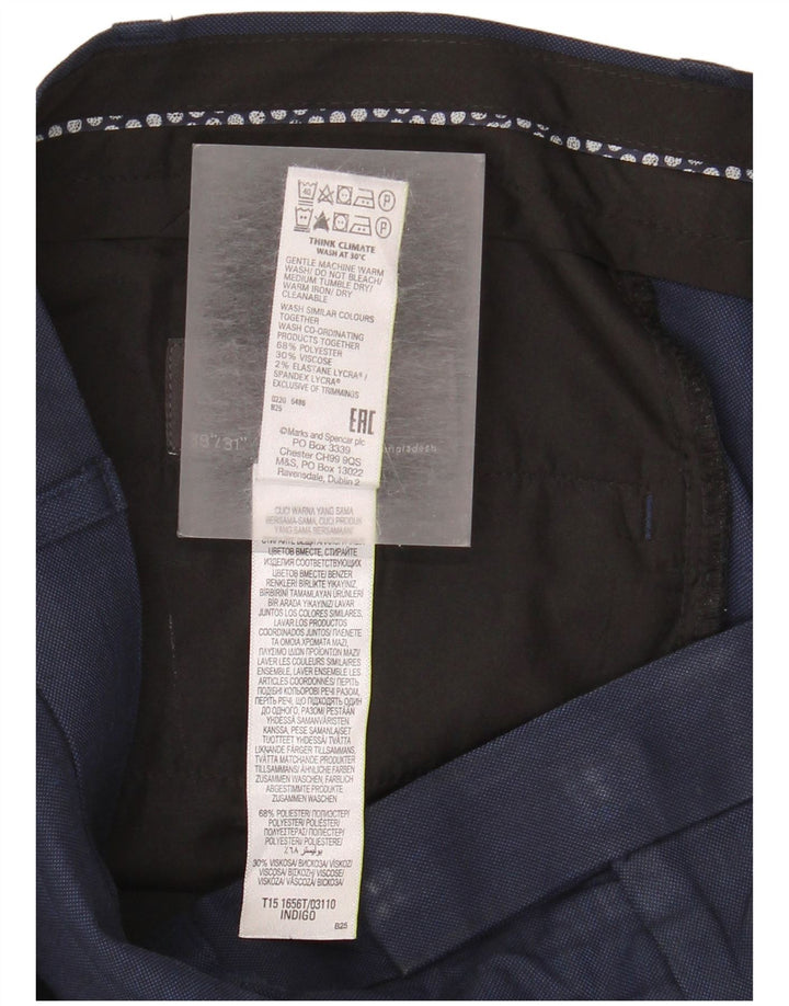 Marks & Spencer muške hlače ravnog odijela W38 L31 tamnoplavi poliester