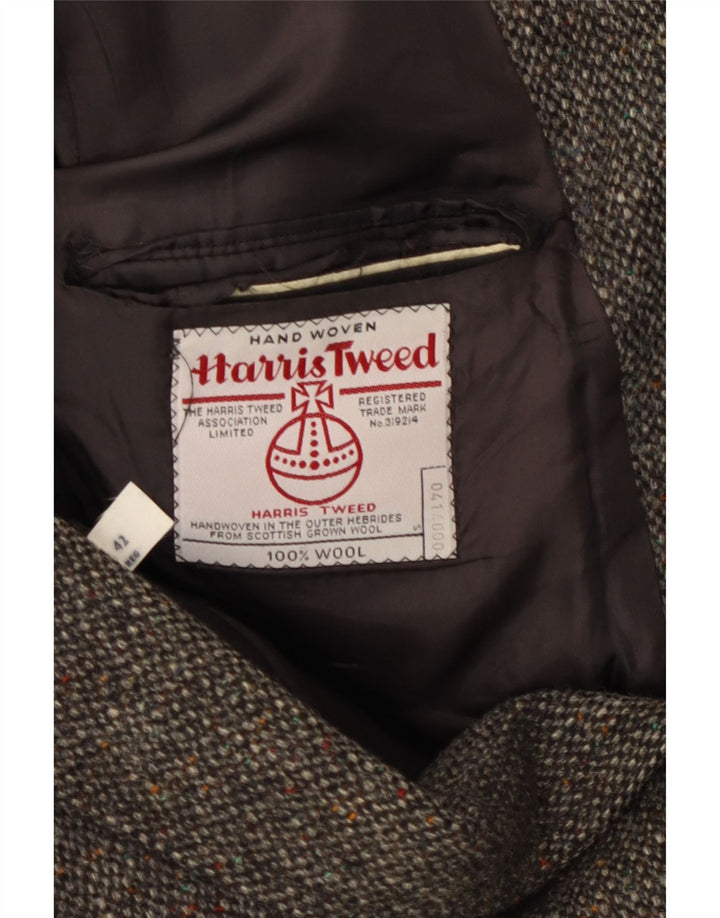 Harris Tweed muški sako sa 2 gumba UK 42 XL siva flekasta vuna