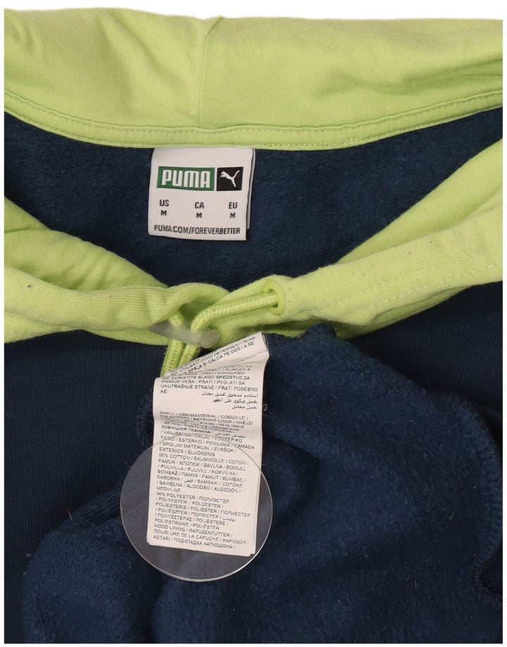 Puma muška majica s kapuljačom srednje tamnoplave boje, pamuk