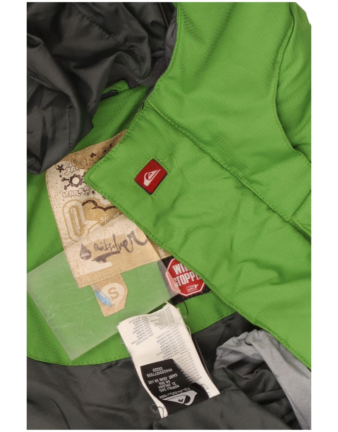 Quiksilver muška podstavljena jakna s kapuljačom UK 36 Mali raznobojni blok u boji