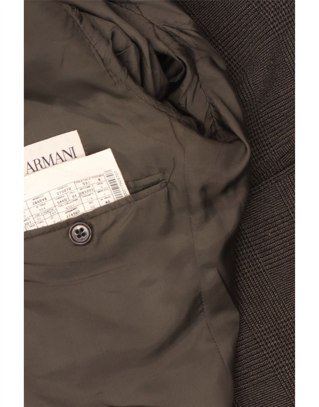 Armani muška jakna sa 2 gumba IT 52 Large Grey Houndstooth Poliester