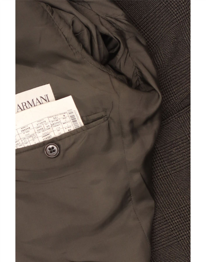 Armani muška jakna sa 2 gumba IT 52 Large Grey Houndstooth Poliester