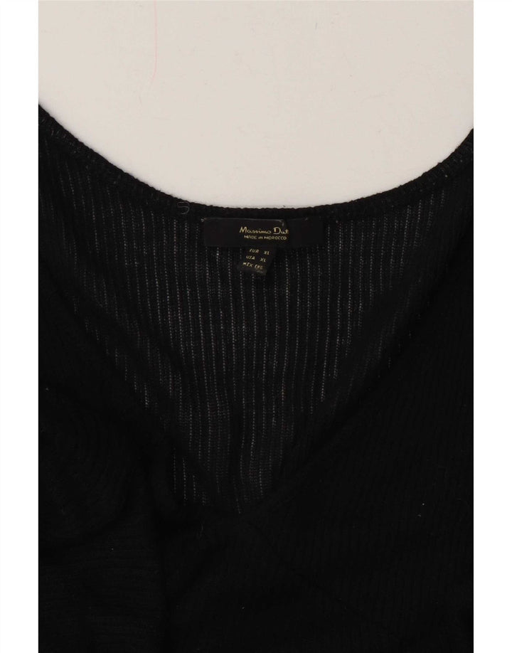 Ženska prozirna majica Massimo Dutti UK 18 XL crna