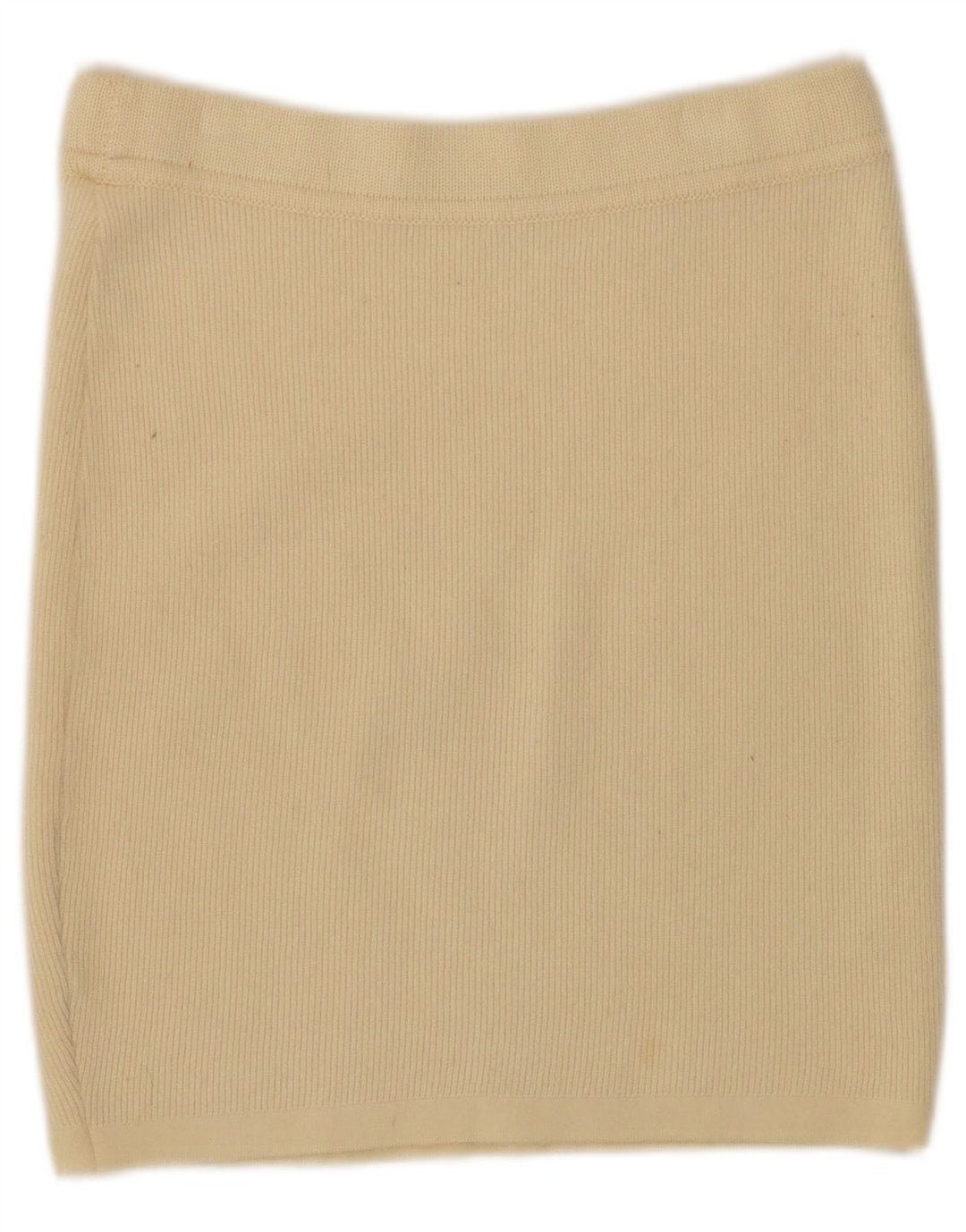 VINTAGE Womens Knit Straight Skirt Medium W28 Beige Polyacrylic
