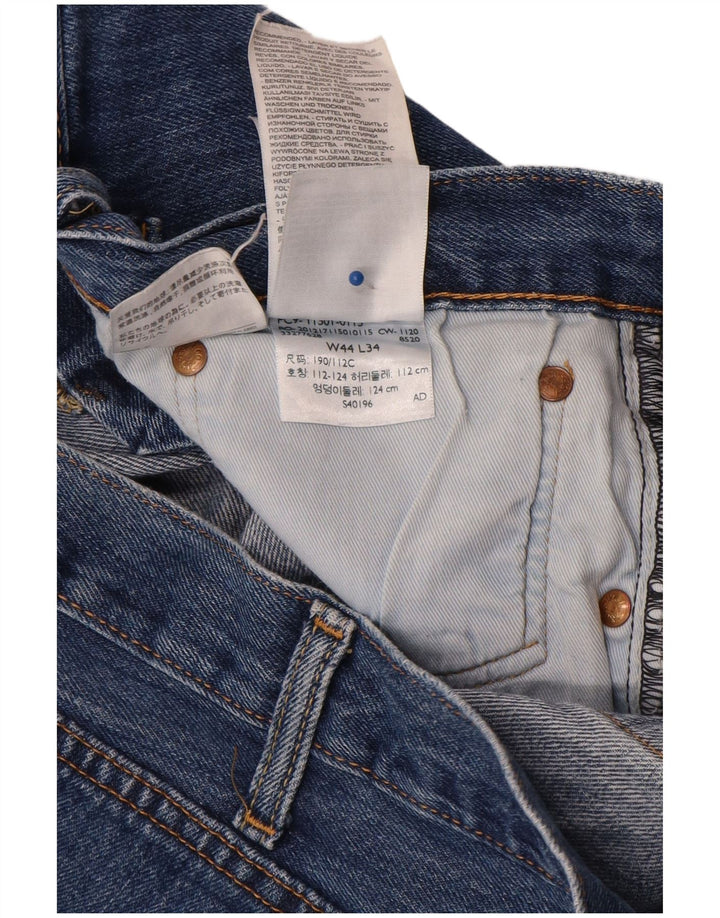 Levi's muške 501 ravne traperice W44 L34 plavi pamuk