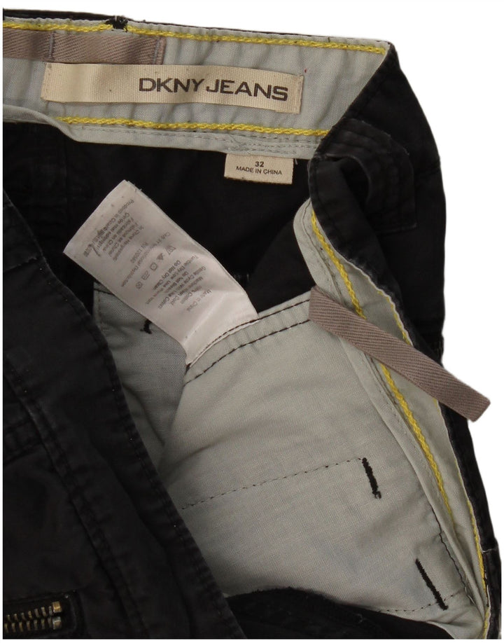 Dkny muške ravne kargo hlače W32 L32 crni pamuk