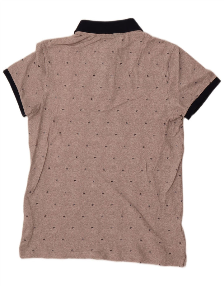 Hollister muška rastezljiva polo majica srednje siva, geometrijski pamuk