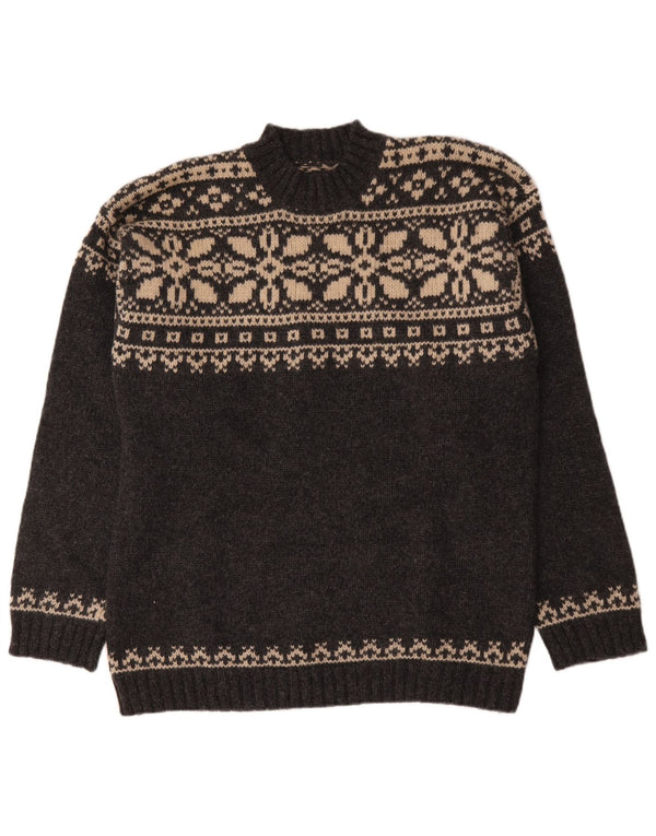 Cottonfield muški džemper s kornjačičastim ovratnikom XL Siva Fair Isle vuna