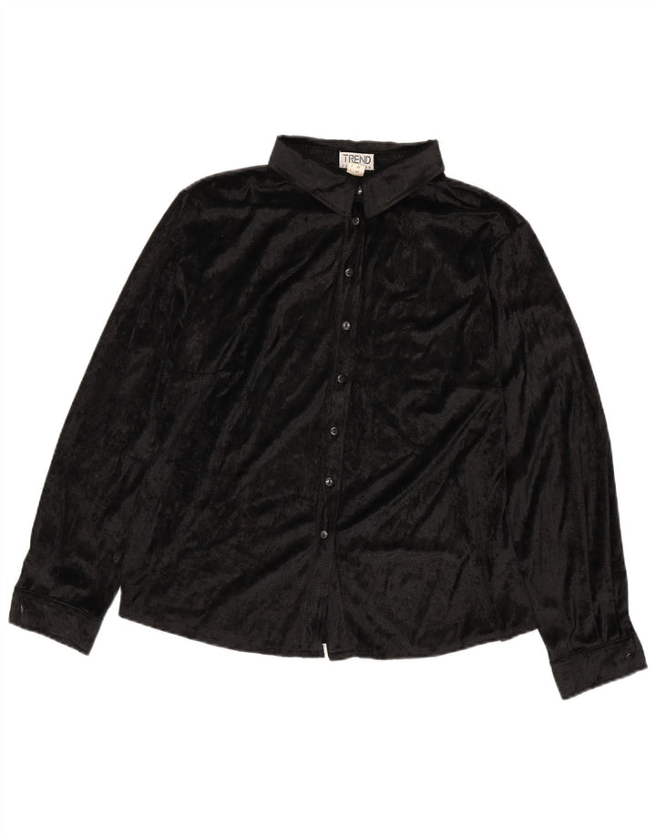 Trend ženska košulja bluza UK 20 2XL crni poliester