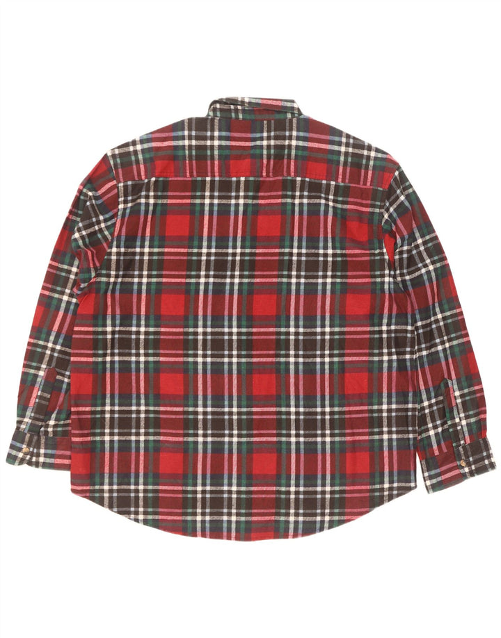 Identična muška košulja od flanela, veličina 43/44 XL, crveni karirani pamuk