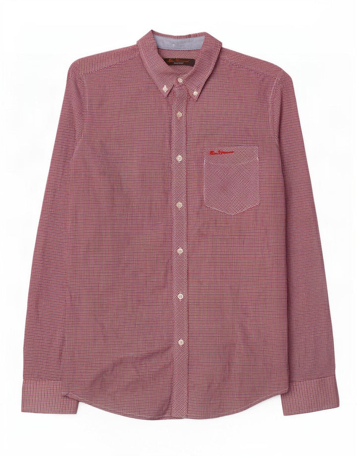 Ben Sherman muška košulja mala crvena pamuk od ginghama