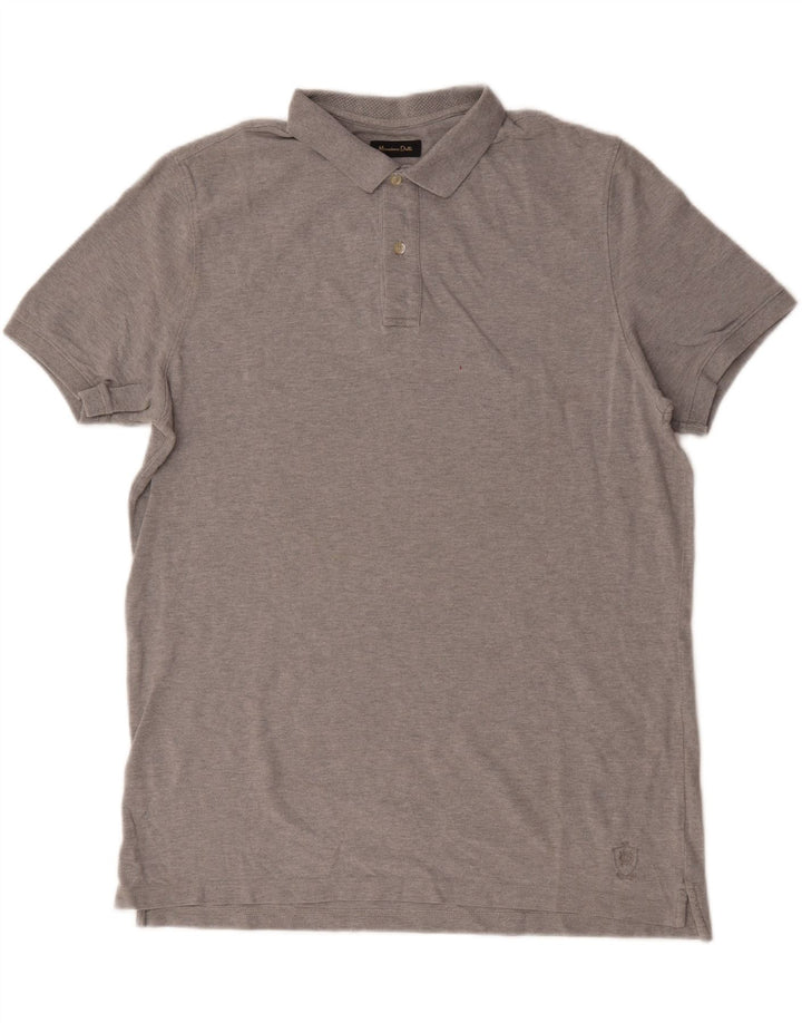 Massimo Dutti muška polo majica velikih sivih flekastih pamuka