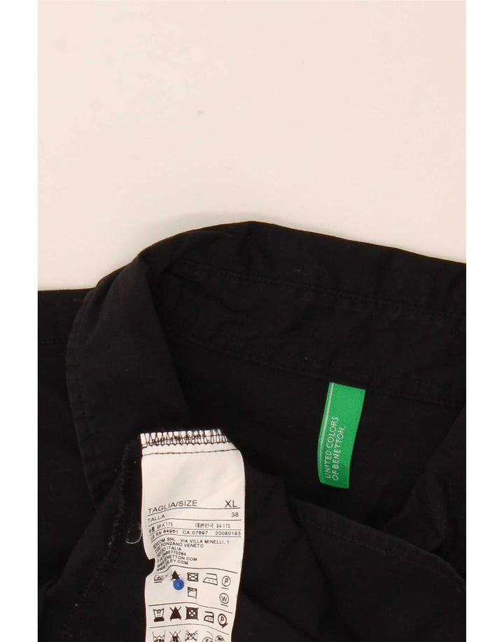 Benetton ženska pulover majica UK 18 XL crni pamuk