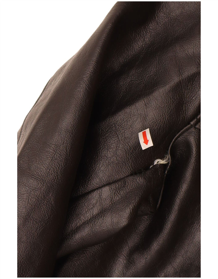 VINTAGE muška kožna jakna UK 40 velika crna koža