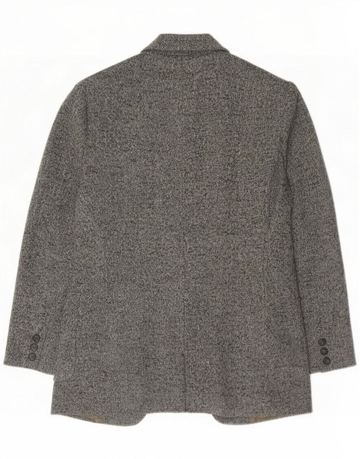 Max Mara Womens Weekend 1 Button Blazer Jacket UK 16 Large Grey Flecked