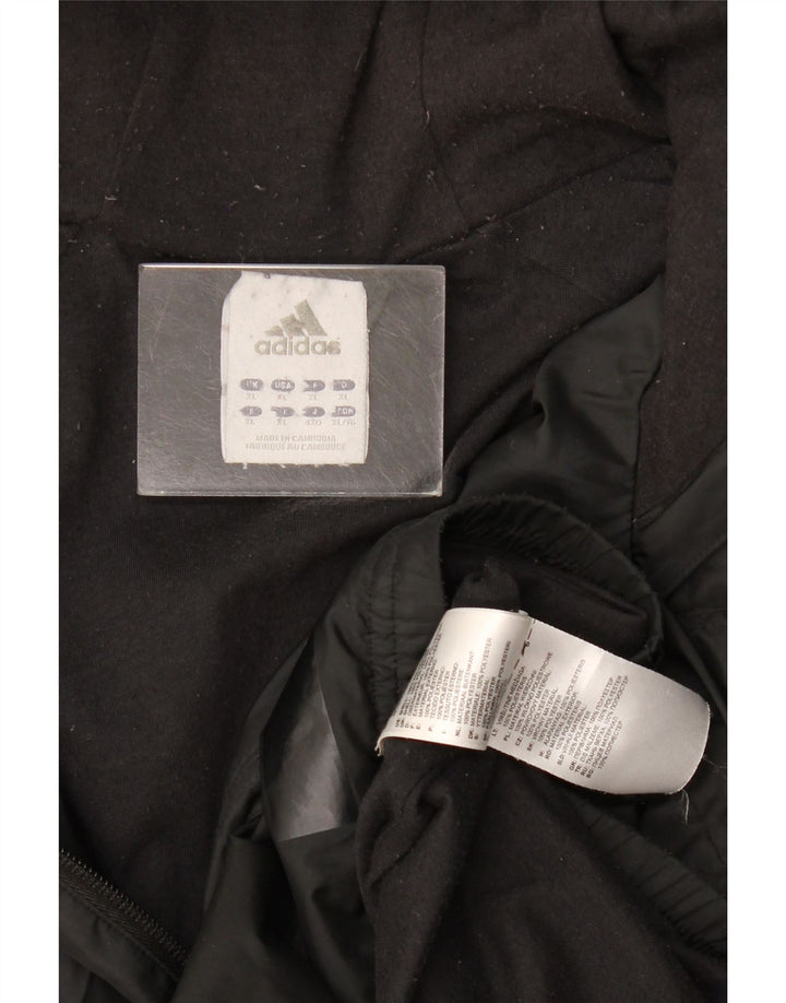 Adidas muška kišna jakna s kapuljačom UK 42 XL crni poliester