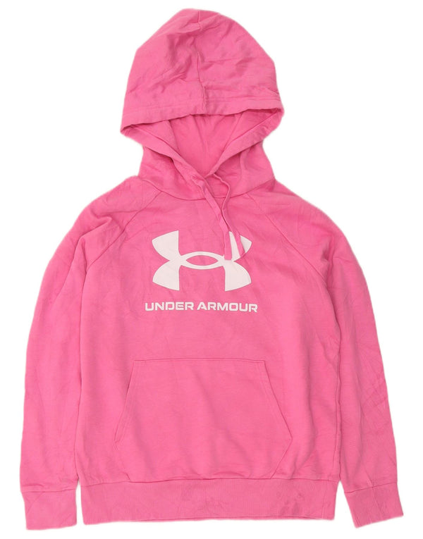 Under Armour Ženska prekomjerna majica s kapuljačom s kapuljačom UK 10, mali ružičasti pamuk