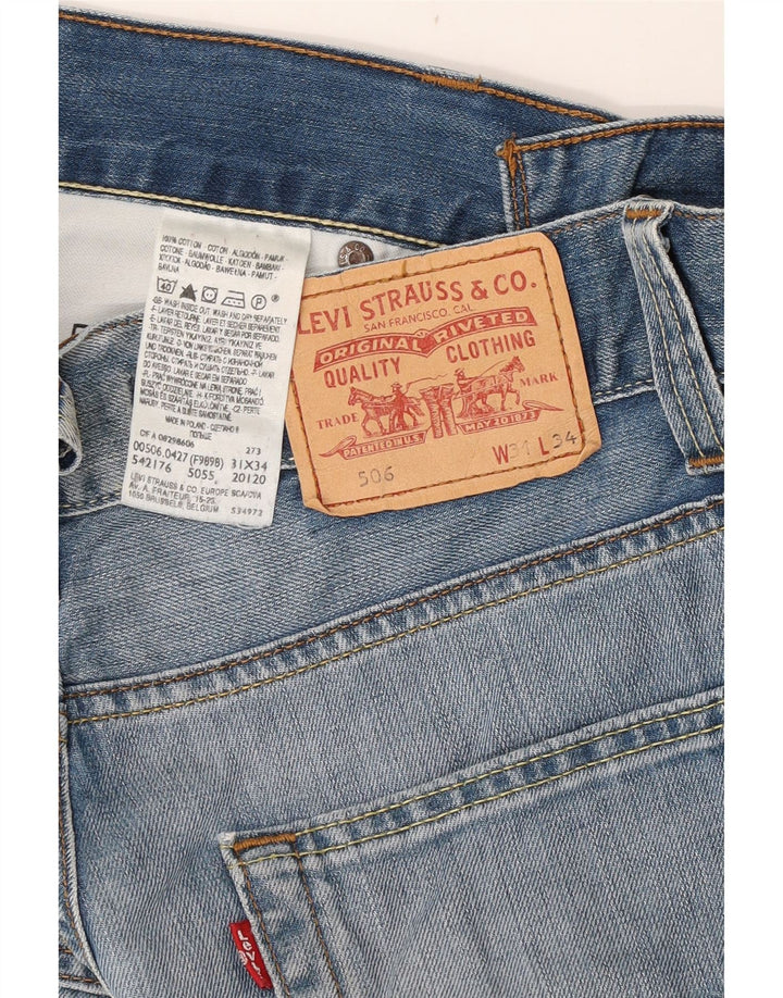 Levi's muške 506 ravne traperice W31 L30 plavi pamuk