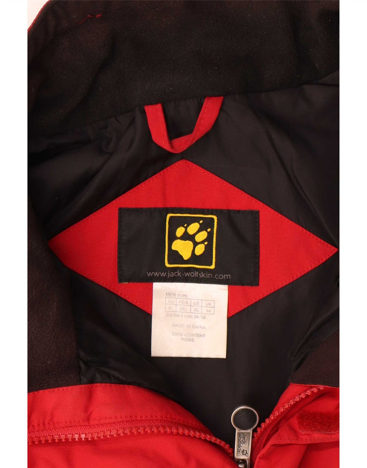 Jack Wolfskin muška vjetrovka jakna UK 44 XL Red Colourblock poliamid