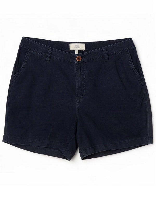 Fat Face Ženske Chino kratke hlače UK 14 Large W34 Navy Blue Linen
