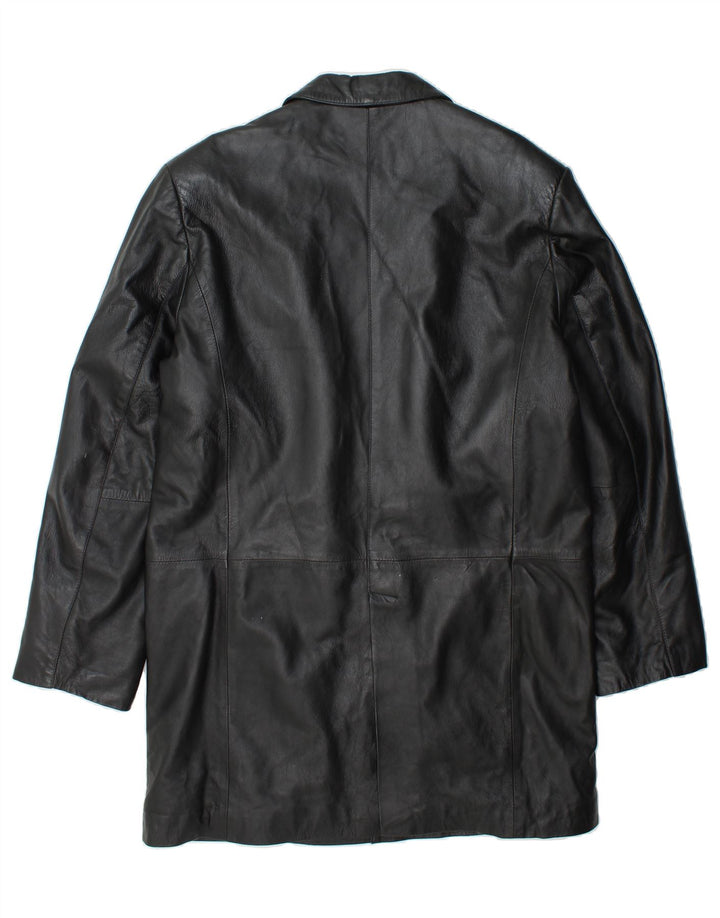 VINTAGE Mens Leather Jacket UK 44 2XL Black Leather Vintage Vintage and Second-Hand Vintage from Messina Hembry 