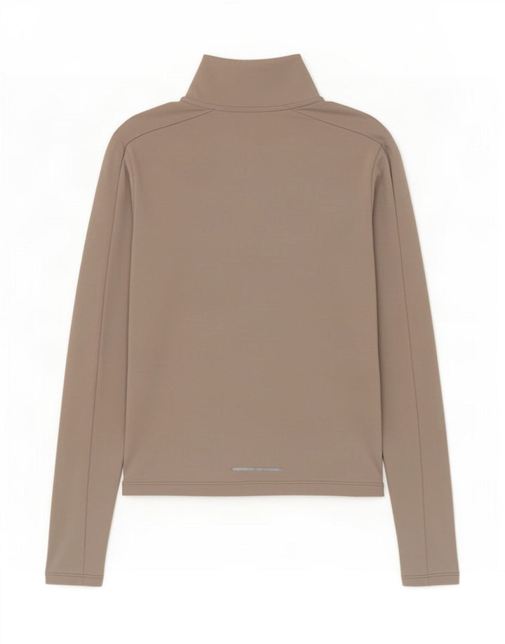 Nike Ženska trenirka Dri Fit Zip Neck Top Trenirka UK 6 XS siva poliester
