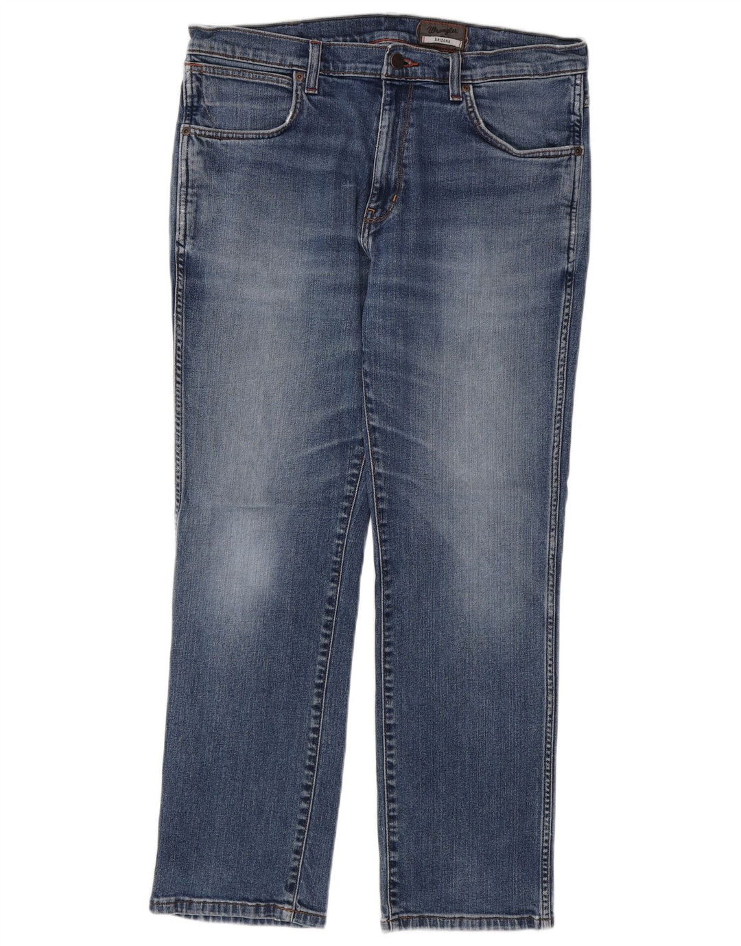 WRANGLER Muške rastezljive ravne traperice Arizona W36 L30 plavi pamuk