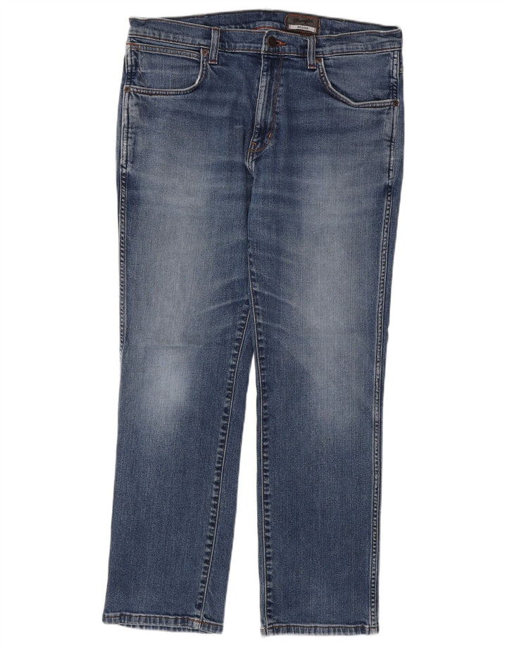 WRANGLER Muške rastezljive ravne traperice Arizona W36 L30 plavi pamuk