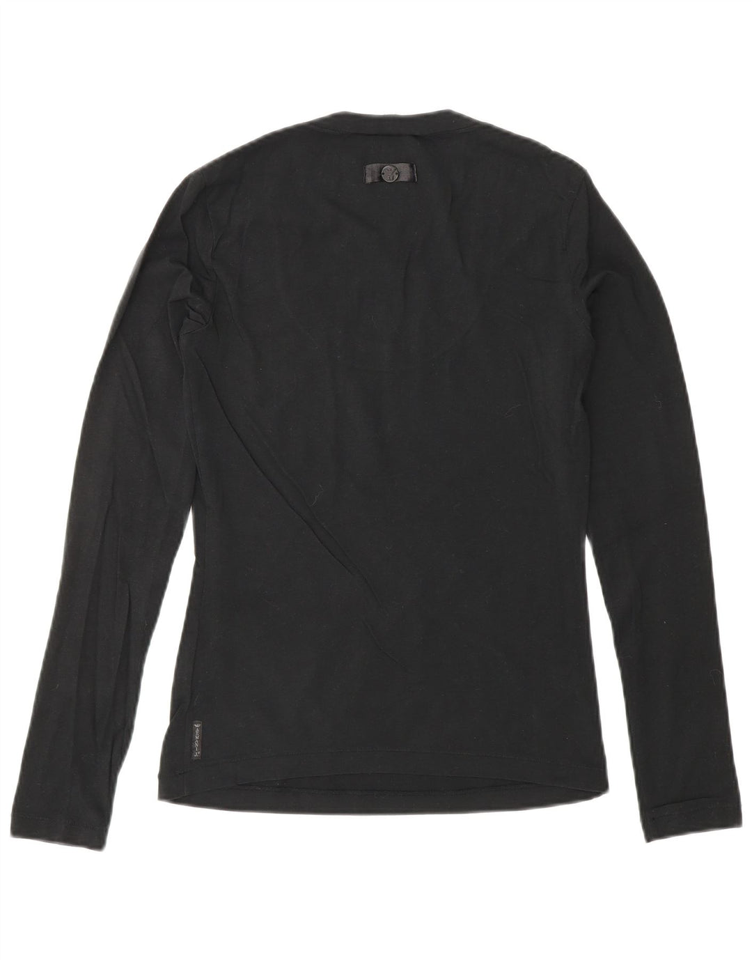 ARMANI JEANS Ženska majica dugih rukava UK 10 Mala crna pamuk