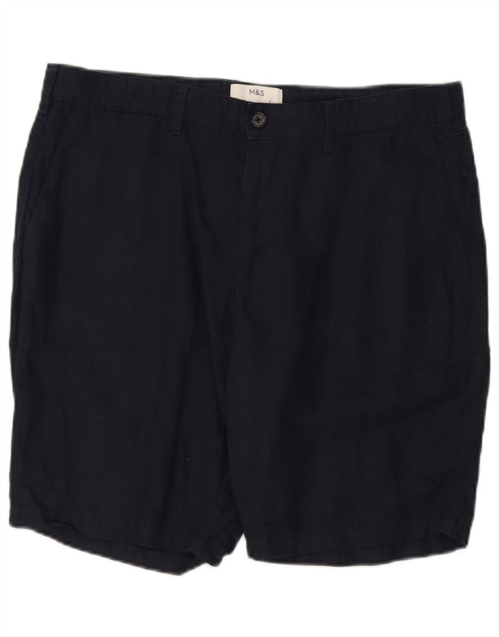 Marks & Spencer muške chino kratke hlače W36 veliki tamnoplavi lan