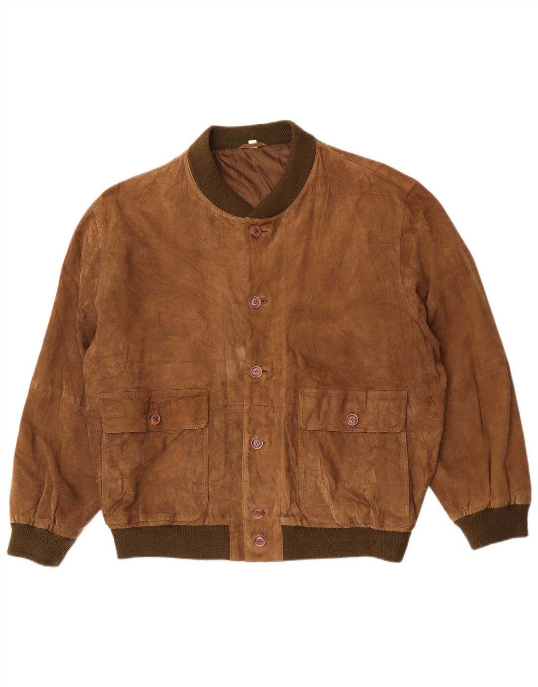 Vintage muška bomber jakna od brušene kože IT 52 XL smeđa koža