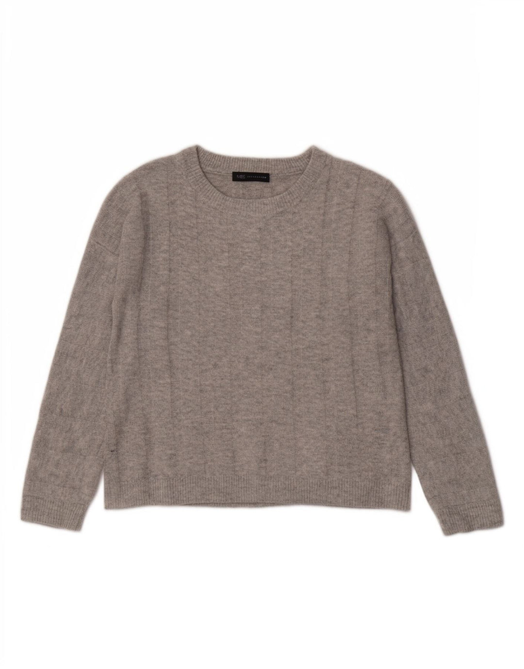 Marks & Spencer ženski veliki džemper s veznim izrezom UK 10 Small Gray